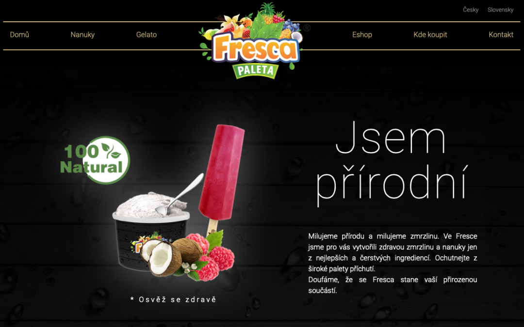 Zahájení spolupráce s českým výrobcem přírodních zmrzlin Fresca paleta